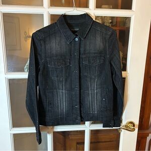 Liverpool Women's Black Jean Jacket with Subtle Stitching